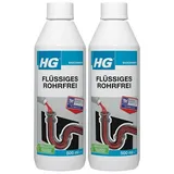 HG HG flüssiges Rohrfrei 500ml (2er Pack) Rohrreiniger