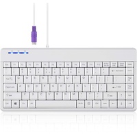 Perixx PERIBOARD-409PW Kabelgebundene PS2-Mini-Tastatur, 31,4 x 14,6 x 2