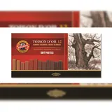 Koh-I-Noor 12 Soft "Toison D'or" Pastell-Carrékreiden / Zeichenkreiden "BRAUNtöne"