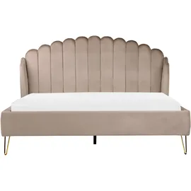 Beliani Polsterbett 180 x 200 cm Taupe