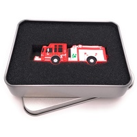 Onwomania Feuerwehr Auto Feuerwagen USB Stick in Alu Geschenkbox 32 GB USB 3.0