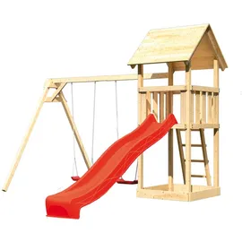 Akubi Spielturm Lotti Set B mit Rutsche rot 89346