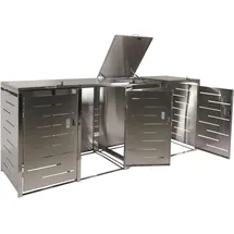MCW Mülltonnenverkleidung MCW-E83 263 x 116 x 80 cm silber