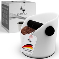 TIPITOPI Kaffee Klopf Box weiß - Ihr Barista Zubehör für den sauberen Kaffeegenuss, Knock Box, Abschlagbehälter für Siebträgermaschinen