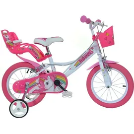 DINO BIKES Unicorn 16 Zoll RH 28 cm weiß/rosa