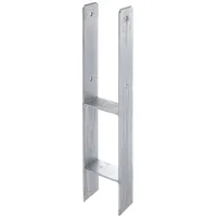 GAH Alberts H-Pfostenträger 101 x 600 mm Silber/Stahl