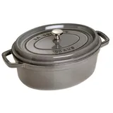 Staub Cocotte 27 cm oval graphitgrau