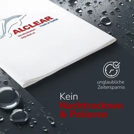 AlClear 950002 Ultra-Microfaser Fenstertuch streifenfrei 60x45 cm - Weiß