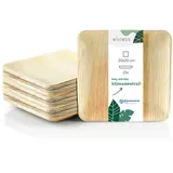 Wisefood Palmblatt Teller quadratisch 20 x 20 cm 25 St. Natur