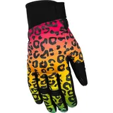 Rusty Stitches Bonnie V2 Panther Damen Motorrad Handschuhe, schwarz-mehrfarbig, Größe S