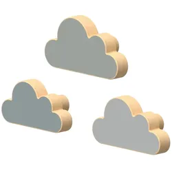Cam Cam Copenhagen - Haken aus Holz, Wolke, mix blue (3er-Set)