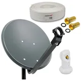 PremiumX Camping 45cm anthrazit + Golden Media Single LNB