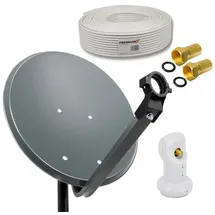 PremiumX Camping 45cm anthrazit + Golden Media Single LNB
