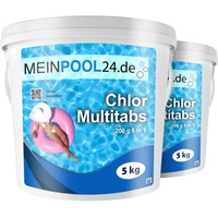 2x5 kg = 10 kg Chlor Multitabs 5 in 1-200g Tabs Multi Chlortabletten