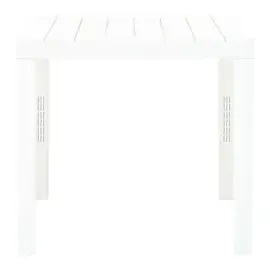 vidaXL Gartentisch Weiß 78x78x72 cm Kunststoff
