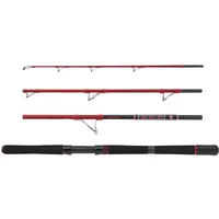 Penn Squadron III Reiseboot-Spinnrute, Angelrute, Meeresangeln, Salzwasserangeln, salzwasserfeste Komponenten, ideal für Dorsch, Pollack, Heilbutt und mehr, Unisex, Rot, 2,10 m, 150–400 g