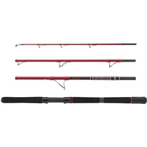 Penn Squadron III Reiseboot-Spinnrute, Angelrute, Meeresangeln, Salzwasserangeln, salzwasserfeste Komponenten, ideal für Dorsch, Pollack, Heilbutt und mehr, Unisex, Rot, 2,10 m, 150–400 g