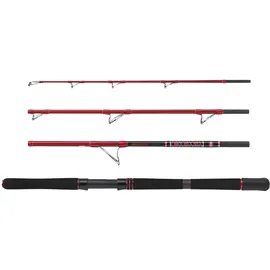 Penn Squadron III Reiseboot-Spinnrute, Angelrute, Meeresangeln, Salzwasserangeln, salzwasserfeste Komponenten, ideal für Dorsch, Pollack, Heilbutt und mehr, Unisex, Rot, 2,10 m, 150–400 g