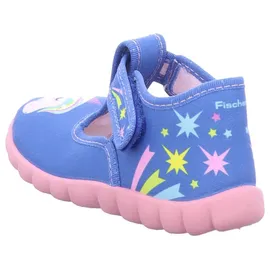 Fischer Markenschuh Einhorn Hausschuh Blau 25