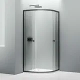 nextrend - gmbh NT509 Runddusche mit Schiebetüren 90 x 90 cm schwarz matt