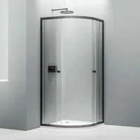 nextrend - gmbh NT509 Runddusche mit Schiebetüren 90 x 90 cm schwarz matt