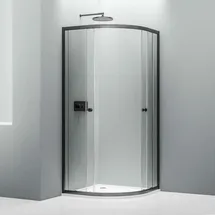 nextrend - gmbh NT509 Runddusche mit Schiebetüren 90 x 90 cm schwarz matt