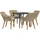 vidaXL Garten Essgruppe 5-tlg. Beige
