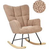 Schaukelsessel Oulu Bouclé Sandbeige