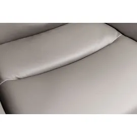 Riess-Ambiente Stuhl BIG GEORGE taupe Echtleder Microfaser mit Armlehne Retro Drehbarer Design