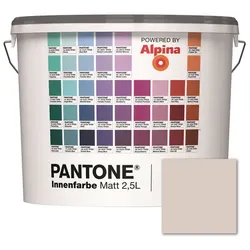 ALPINA Wandfarbe »Pantone«, Wandfarbe »Pantone«, Innenfarbe White Sand 2,5 Liter matt - grau