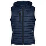 HRM Damen 1302 Women s Hooded Performance Body Warmer, Navy, M EU - M