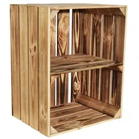 CHICCIE 3 Set Geflammte Obstkisten - Kurze Ablage 50x40x30cm
