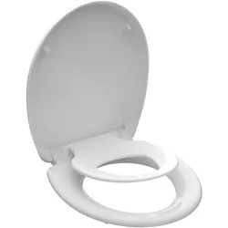 Schütte WC Sitz FAMILY WHITE, Duroplast Toilettendeckel mit Absenkautomatik und Schnellverschluss, WC Sitz Kinder, Klobrille