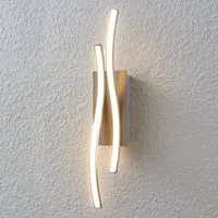 LINDBY LED-Wandleuchte Safia, 45 cm, nickelfarben, Metall