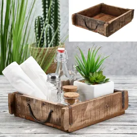Cepewa Holzkiste Ziegelform 30 x 25 cm 1-tlg. braun
