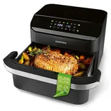 GOURMETmaxx Heißluftfritteuse Vario-Kammer 10 l schwarz