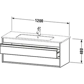 Duravit Ketho 120 x 47,5 cm concrete grey matt decor