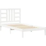 vidaXL Massivholzbett 100 x 200 cm Weiß