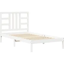 vidaXL Massivholzbett 100 x 200 cm Weiß