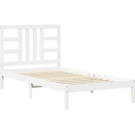 vidaXL Massivholzbett 100 x 200 cm Weiß