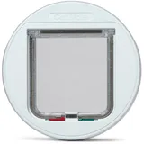 Cat Mate Katzenklappe für Glas mit manueller 4-Wege-Verriegelung – weiß
