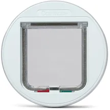 Cat Mate Katzenklappe für Glas mit manueller 4-Wege-Verriegelung – weiß