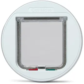 Cat Mate Katzenklappe für Glas mit manueller 4-Wege-Verriegelung – weiß