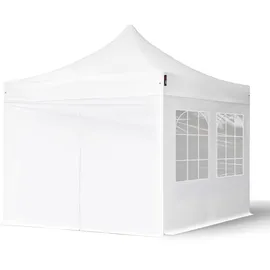TOOLPORT Faltpavillon Economy 3 x 3 m inkl. 4 Seitenteile weiß 578751
