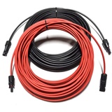Smartec Verlängerungskabel Solar beidseitig Solarkabel Solarstecker schwarz/rot 4mm2 inkl. Solarstecker für Solarmodule Photovoltaik hohe Flexibilität UV-beständig (2 x 25m 4mm2)