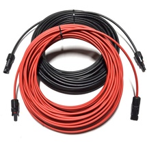 Smartec Verlängerungskabel Solar beidseitig Solarkabel Solarstecker schwarz/rot 4mm2 inkl. Solarstecker für Solarmodule Photovoltaik hohe Flexibilität UV-beständig (2 x 25m 4mm2)