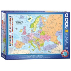 EUROGRAPHICS Puzzle EuroGraphics 6000-0789 Map of Europe Puzzle, 1000 Puzzleteile bunt