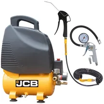 JCB Druckluft Kompressor AC6 Ölfrei 8 bar 6 Liter 161l/min inkl. Zubehör Set