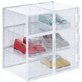 Relaxdays Schuhbox 6er Set 1-tlg. transparent