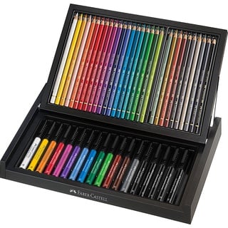 FABER-CASTELL 110053 - Art & Graphic Butler, 30 Polychromos Künstlerfarbstifte, 18 Pitt Artist Pen Tuschezeichner